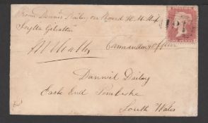 Great Britain Mailboat Cancels/Gibraltar 1862 Cover