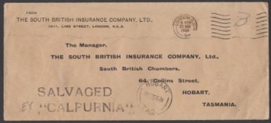 Australia 1938 (Nov. 23) Cover From London To Tasmania
