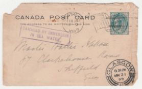 Crash And Wreck Mail 1899 Postal Stationery Postcard To England