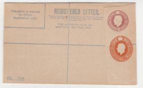 G.B. - Postal Stationery Registation Envelop Size G / Kgv