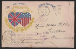 Crash & Wreck Mail/Canada 1899 (Feb. 17) Spanish-American War Patriotic Postcard