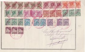 Algeria 1926 Comprising 35 Stamps In Strips Of Three