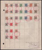 Denmark 1907 Newspaper 1O To 1K Affixed To Ledger Page