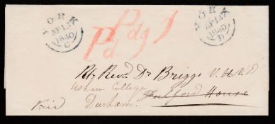 G.B. - Yorkshire 1840 (Apr. 14/15) Entire Posted Within York Redirected To Durham