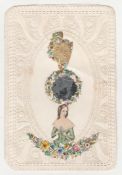 Valentines C.1860 Card With Original Embossed Envelope