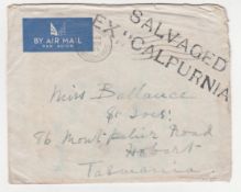 Crash Cover 1938 (Nov 21) Cover To Tasmania