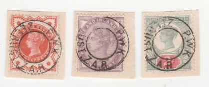 Boer War C1900 Gb On Piece Cancelled By Double Circle