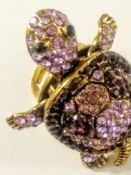 Crystal Turtle Ring