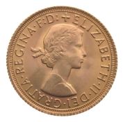 1964 gold sovereign - Queen Elizebeth II - Young head - London