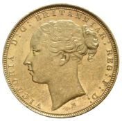 1887 gold sovereign - Victoria young head - Melbourne