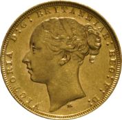 1879 gold sovereign - queen victoria young head - Melbourne