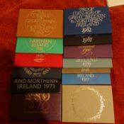 29 Proof sets running date from 1970 to 1982
