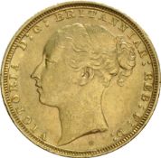 1882 Gold sovereign - queen victoria young head - Sydney