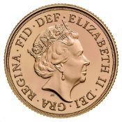 2018 - gold proof sovereign - queen elizebeth - London