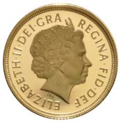 2007 - gold proof sovereign - queen elizebeth - London