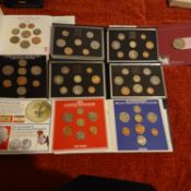 Proof and BU Set 1983 to 1986, and 2000 centenary crown