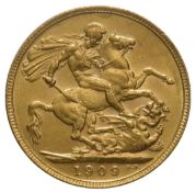1909 - Gold Half sovereign proof - George V - London