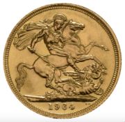 1964 - Full Gold Sovereign - Elizebeth Young Head - London