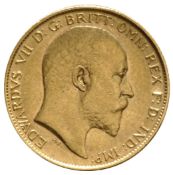 1906 - Gold Half sovereign - King Edward VII - London