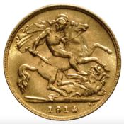 1914 - Half Sovereign - King George V - London