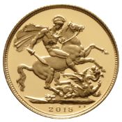 2015 Gold Sovereign - Queen elizebeth - Proof