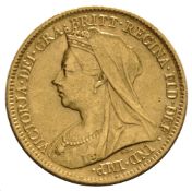 1900 - Gold Half Sovereign - Queen Victoria - London