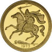 1973 Isle of Man, Elizabeth II, gold Sovereign