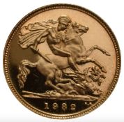 1982 - Half Sovereign - Elizabeth II Decimal Proof