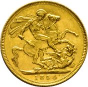 1894 Queen Victoria Gold Sovereign