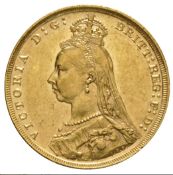 1891 Full Gold sovereign - Victoria Jubilee Head - Melbourne
