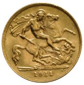 1911 - Half Sovereign - King George V - London