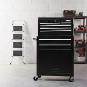 (V214) Large Tool Chest Large storage unit includes multiple compartments offering plenty of s...