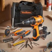 (V189) 12V Drill with Accessory Set Tackle a wide range of DIY projects and home improvements ...