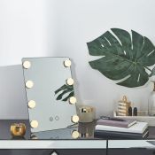 (V19) 8 Bulb LED Mirror Touch controls at the bottom of the mirror allow you to select your de...