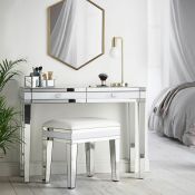 (V319) White Mirrored Dressing Table Gorgeous mirrored effect reflects light beautifully and a...
