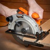 (V147) 185mm Circular Saw Powerful 1200W input Multiple bevel angle settings for joint cuts ...