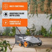 (V218) Lawn Rake & Scarifier Remove thatch, moss, leaves and other debris from your lawn easil...