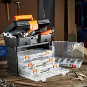 (V77) DIY Carry Case Versatile 2 in 1 utility box with storage drawers - ideal for storing too...