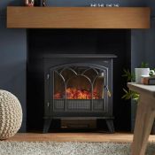 (V41) 1850W Large Black Stove Heater 1850W PORTABLE ELECTRIC STOVE HEATER – classically-desi...