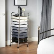 (V116) Ombre 10 Drawer Trolley Stylish 10 drawer storage trolley - great for homes, offices, b...
