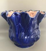 An Antique Victorian BRETBY Jardiniere Planter Vase Cobalt Blue 1191K Rd 523192