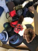 A Large Collection of 25 Original Vintage Ladies Hats