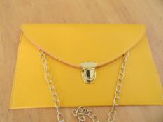 Yellow ladies Chain bag shoulder evening clutch bag
