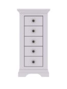 Boxed Item Ideal Home Normandy 5 Drawers Chest [Grey] 117X53X41Cm Rrp:£378.0