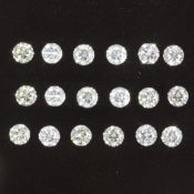 Set of 18 - 0.54ct. Round Brilliant Diamond Lot - G-H/I