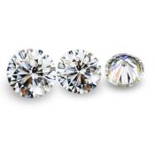 Set of 3 - 0.75 ct. Round Brilliant Diamonds UNTREATED