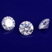 Set of 3 - 0.30 ct. Round Brilliant Diamonds UNTREATED