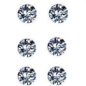 Set of 6 - 0.36 ct. Round Brilliant Diamonds UNTREATED