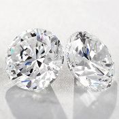 Set of 2 - 0.10ct. Round Brilliant Diamonds UNTREATED