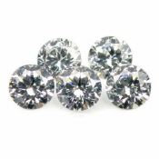 Set of 5 - 0.40 ct. Round Brilliant Diamonds UNTREATED